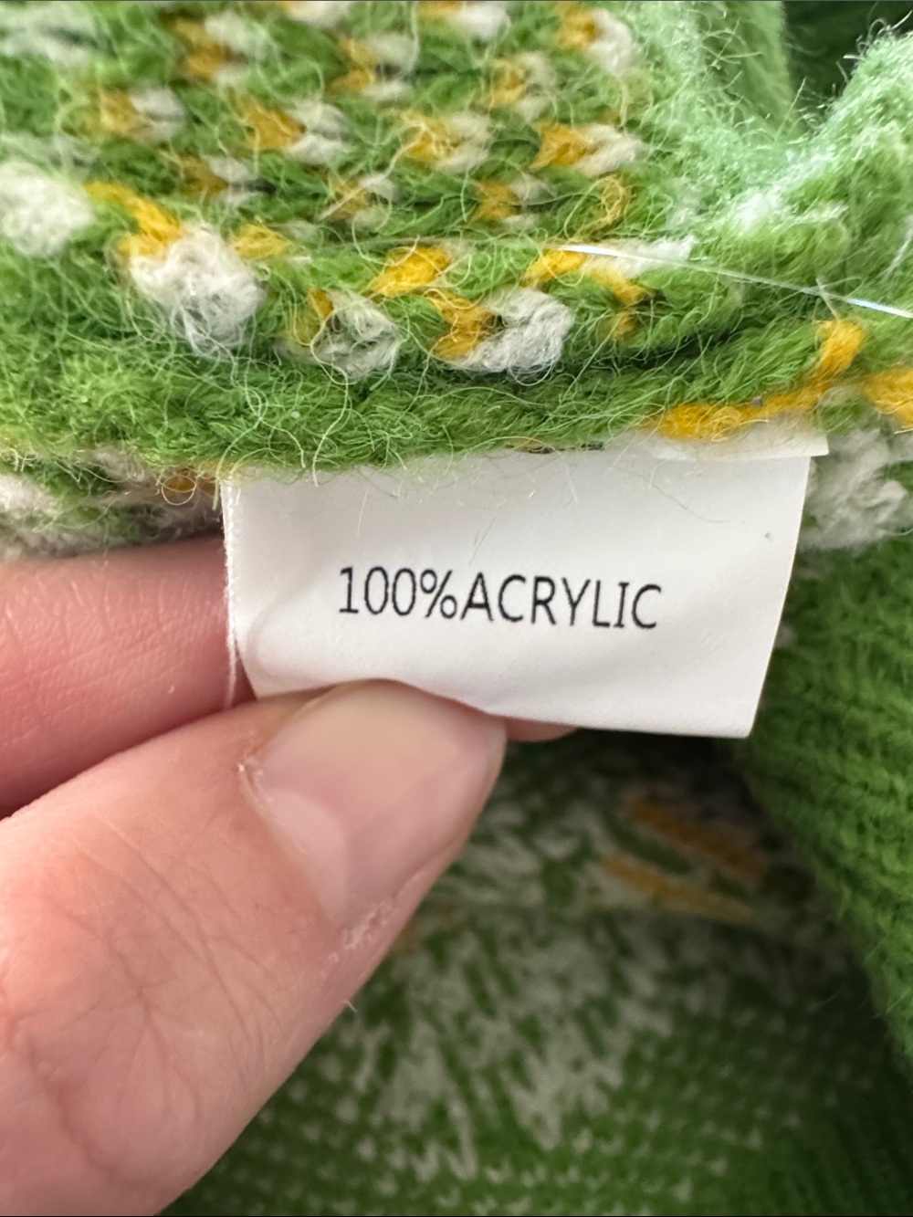 Pink Ripple Green Daisy Sweater - Picture 5 of 5